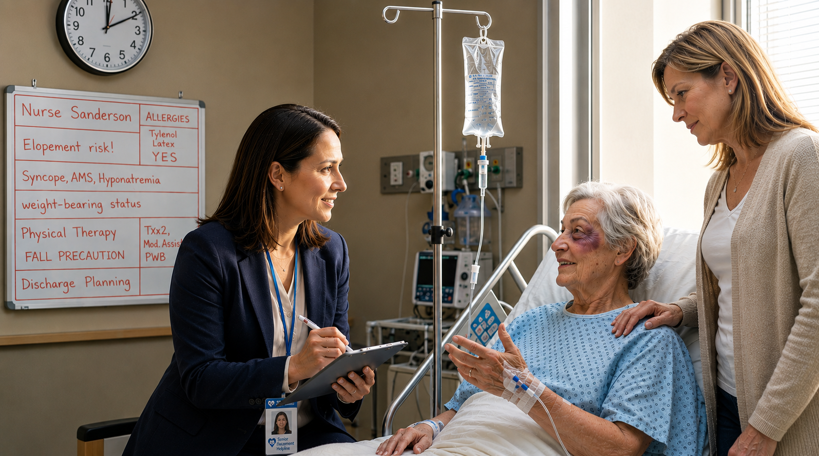 Family member visiting loved ones at a memory care community